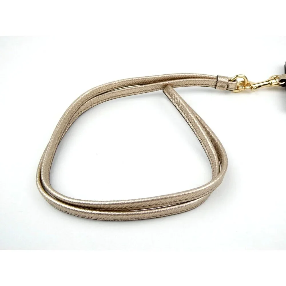 Coach Signature Khaki Brown ID Lanyard Card Holder‎